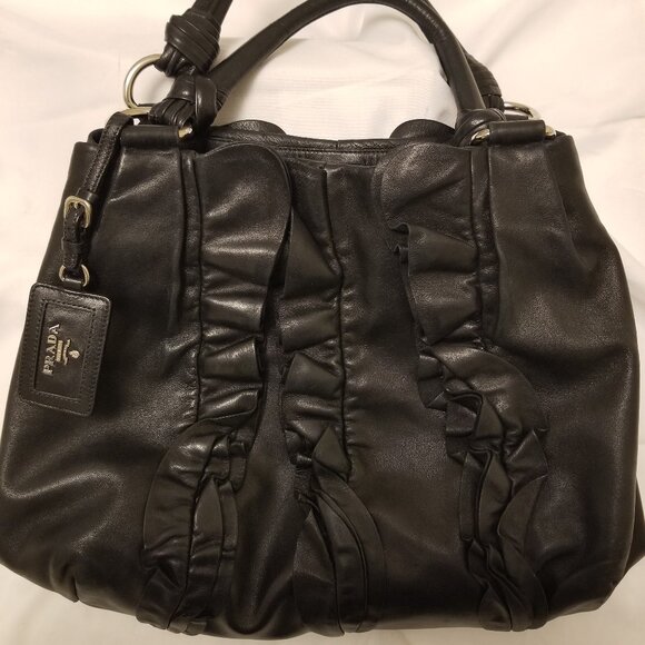 Prada Nappa Ruffle Hobo bag - Picture 1 of 13